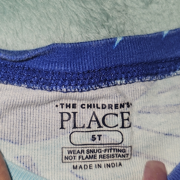 The Children's Place Teal and Navy Pajama Set - Picture 5 of 6